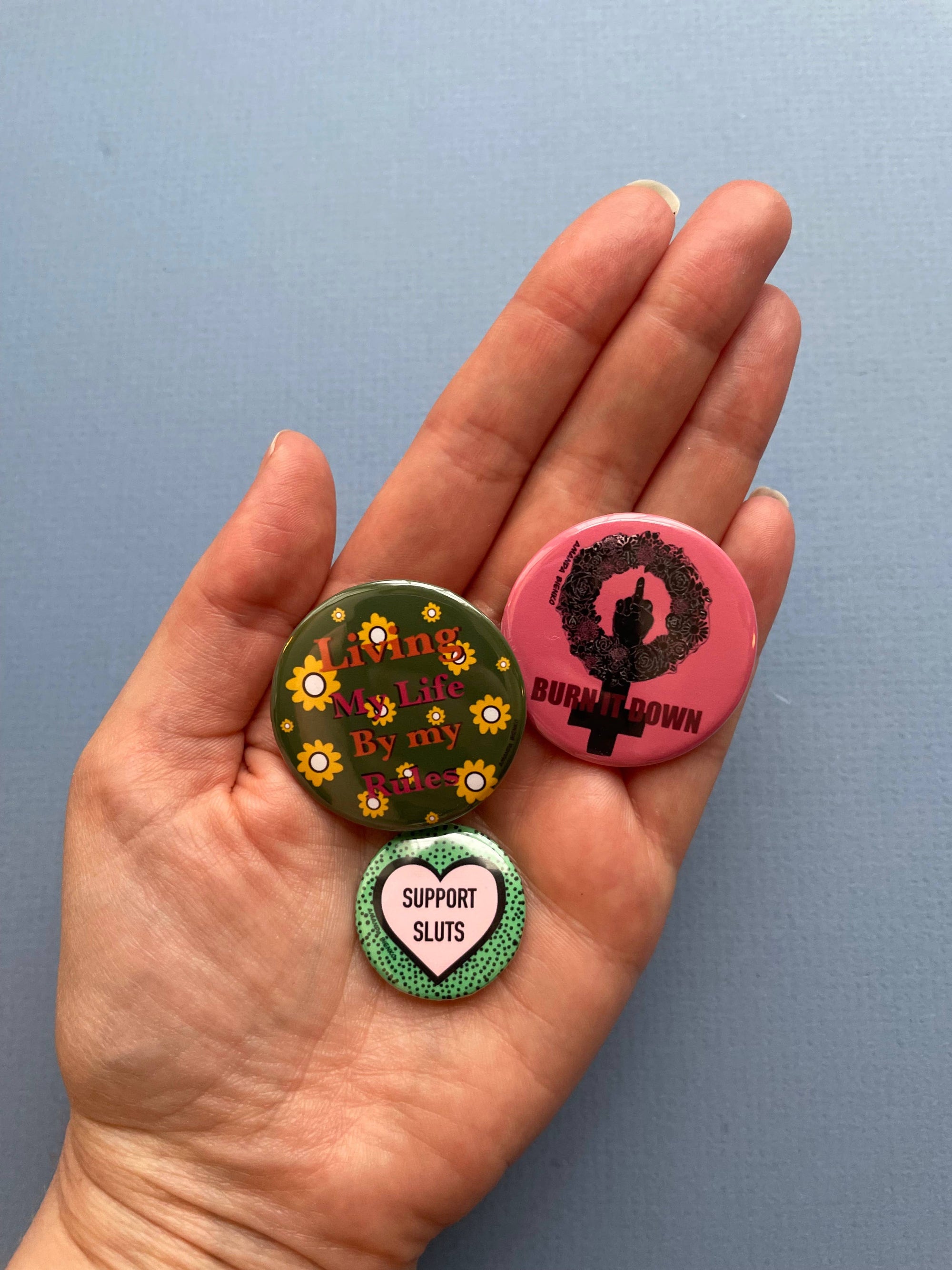 Support Sluts Love Heart Pin